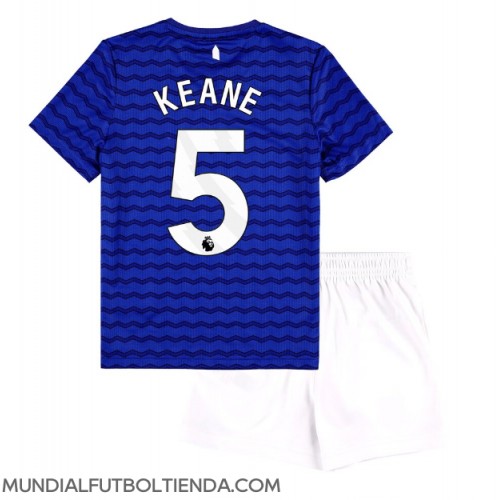 Camiseta Everton Michael Keane #5 Primera Equipación Replica 2025-26 para niños mangas cortas (+ Pantalones cortos)
